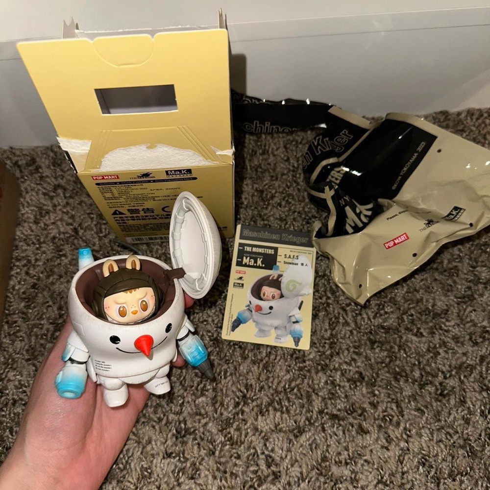 Cute Snowman Astronaut Figure